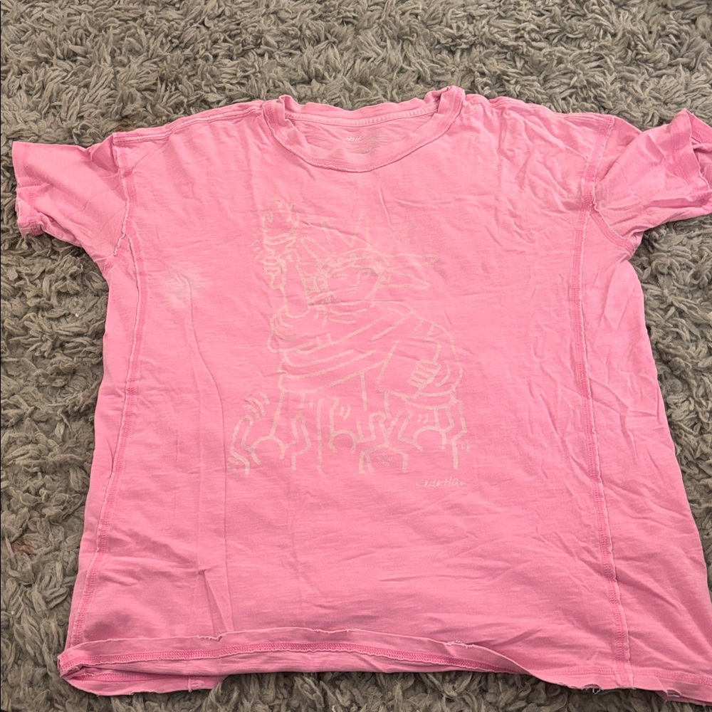 American Eagle Outfitters Pink Short Sleeve Tee